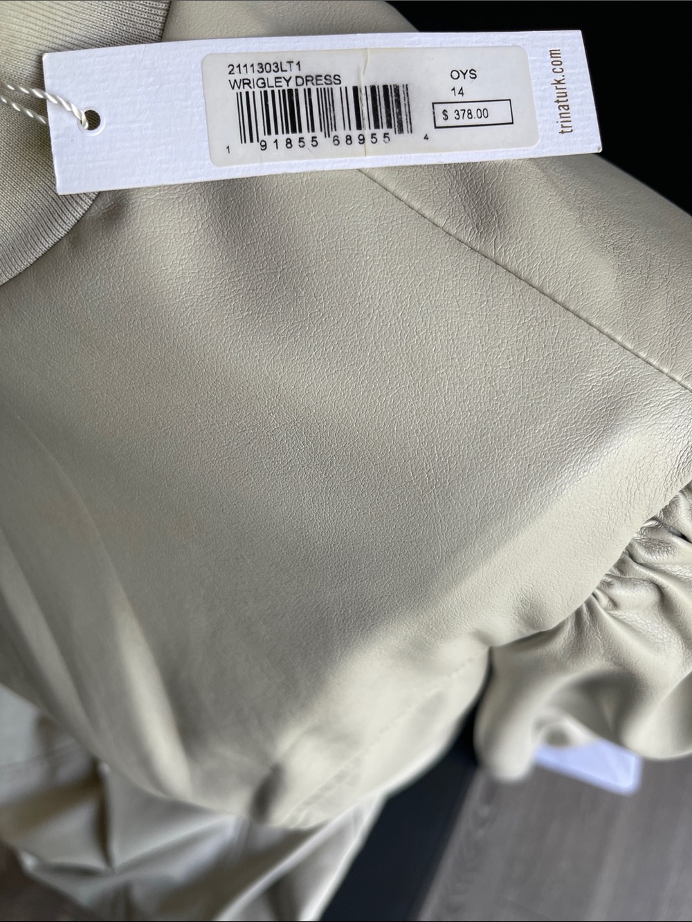Trina Turke Wrigley Dress in Light Taupe